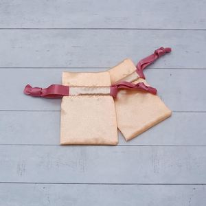 Mini <b>Drawstring</b> Jewelry <b>Pouch</b> No logo Luxury Jewelry <b>Pouch</b> Customized Satin Ring <b>Pouch</b> - Product Image 5