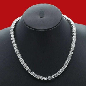 Collar de cadena cubana con diamantes de moissanita fabricados en India para fiestas y moda urbana, disponible en grandes cantidades. - Product Image 1