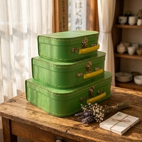 Boîte de rangement de luxe personnalisée en papier crépon avec fermeture à loquet en fer, emballage enduit pour bagues, recyclable