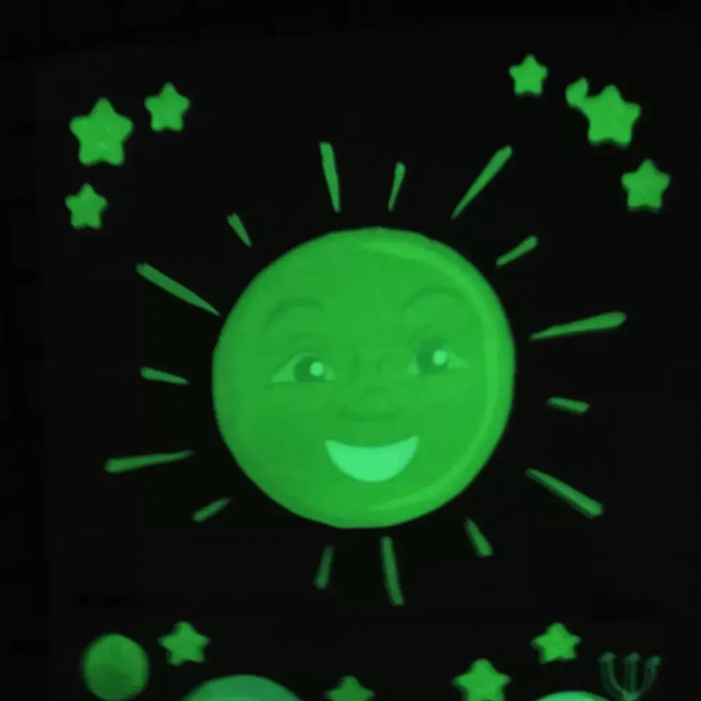 Nursery Decorate Glow Planets and Stars in the Dark Sticker Sets Customized Shape