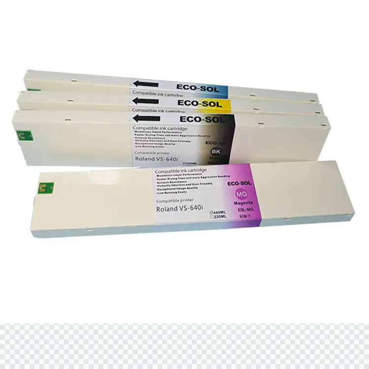 HiTek-cartucho de tinta para impresora, Compatible con Roland RF640 XF640 ESL3 ESL4 ECO-SOL Truevis 2, 440ML