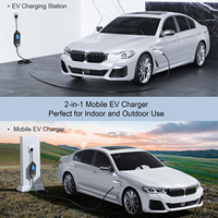 Estación de Carga Portátil para Vehículos Eléctricos OLINK, 11KW AC Nivel 2, Cargador Tipo 2, 16A Trifásico, IP54 Impermeable