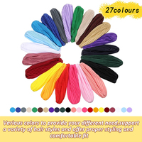 Bonnet plissé pour femmes indiennes, turbans, chapeaux musulmans, bonnet extensible en polyester, couleur unie, turban chimio pour femmes atteintes de cancer, couvre-chef