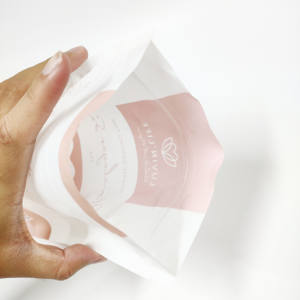 Bolsa de plástico con logotipo impreso personalizado, bolsa de plástico para sal marina, bolsa de pie de sal rosa del Himalaya con ventana transparente, 1KG - Product Image 4