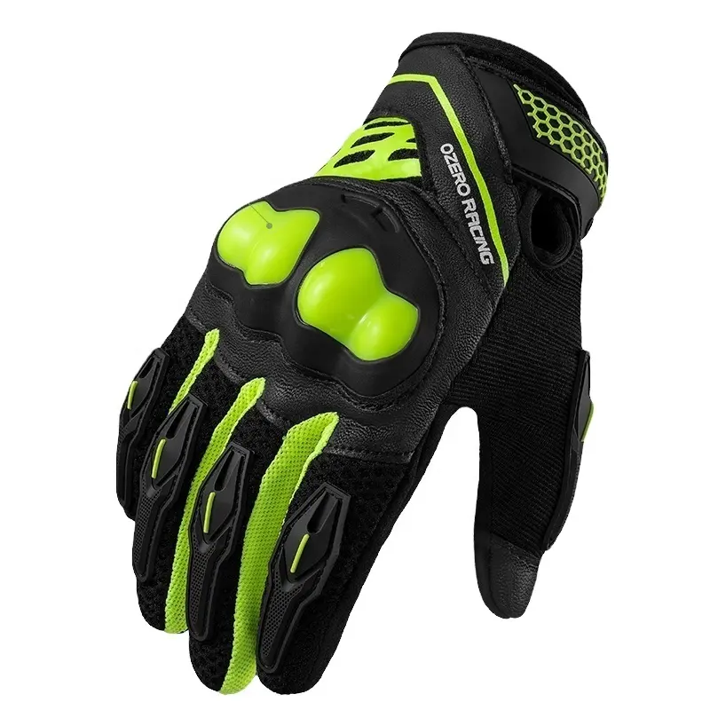 Guante deportivo personalizado para carreras de motos, antideslizante, último diseño, dedo completo, pantalla táctil profesional, guantes para motocicleta