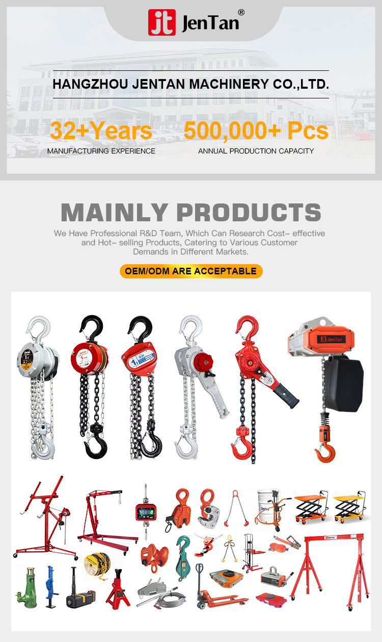 Chain Block Operated Hoist V21 Model Jentan Brand - 3T to 10T