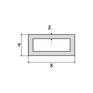 Estruso Grezzo Allaluminio Rettangolare Dimensioni 20x10x1,5 200x100x4mm Lunghezza 6000 mm Realizzato Lega 6060 T5 Quadrato - Product Image 5