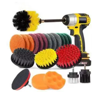 Drill Cleaning Brush Power Scrubber Brush for Bathroom 22 Pieces Brush Drill Power Scrubber Cleaning Set for Household Cleaning