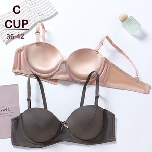 <span class=keywords><strong>Reggiseno</strong></span> push-up a mezza coppa per donna, per seni grandi, con coppe sottili in alto e spesse in basso, con ferretto, tinta unita, sexy, con spalline convertibili, seducente - Product Image 1