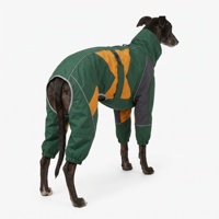 Imperméable Premium Personnalisé pour Chien à Blocs de Couleurs, Combinaison Nordique Designer Imperméable et Coupe-Vent Hiver/Printemps 4 Pattes