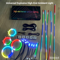 Kit d'éclairage d'ambiance universel pour tableau de bord de voiture RGB, contrôle Bluetooth mini-programmable, décoration intérieure LED aux couleurs de rêve