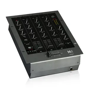 M4 series DJ mixer enam segmen layar tampilan LED mikrofon input dengan EQ mikrofon input dengan equalizer