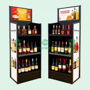 Exhibidor Metálico Personalizado para Tiendas Minoristas, Estantes Metálicos Modernos para Supermercados, Exhibidor Metálico para Cerveza, Vino, Licores y Bebidas - Product Image 1