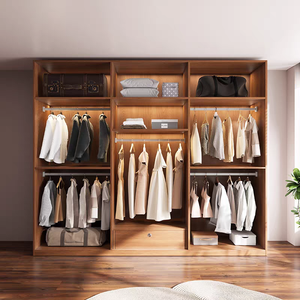 Armoire en bois sur mesure avec portes en placage, <span class=keywords><strong>dressing</strong></span> moderne <span class=keywords><strong>de</strong></span> <span class=keywords><strong>luxe</strong></span>, îlot <span class=keywords><strong>de</strong></span> rangement pour chambre, atelier, salon - Product Image 3