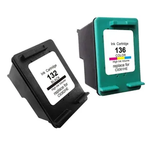 Compatibele Hp C9362HE 132 C9361HE 136 Inkt Cartridge Voor Hp Officejet 6213 Deskjet 5433 D4163 Photosmart 2573 C3183 D5163