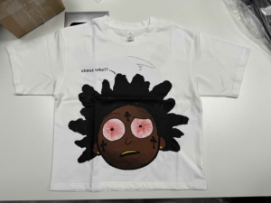 เสื้อยืดพิมพ์ลายกราฟิกสไตล์ลำลองสำหรับฤดูร้อน เนื้อผ้าหนา สำหรับผู้ชายและผู้หญิง ทรงไหล่ตก พิมพ์ลายดิจิทัล - Product Image 2