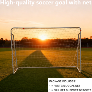Portería <span class=keywords><strong>de</strong></span> Fútbol Portátil <span class=keywords><strong>de</strong></span> 213 cm, Marco <span class=keywords><strong>de</strong></span> Hierro, Red <span class=keywords><strong>de</strong></span> PE, para Entrenamiento y Partidos Juveniles - Product Image 3