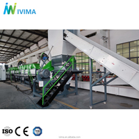Machine de recyclage de déchets plastiques Ligne de recyclage de bouteilles en PET Séparateur semi-automatique d'étiquettes Machine de déshydratation Capacité 3000 kg/h