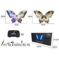 Drone papillon bionique télécommandé 2,4 GHz à 9 canaux, jouet papillon volant de 72 cm avec lumière, jouet d'avion RC pour adolescents et adultes