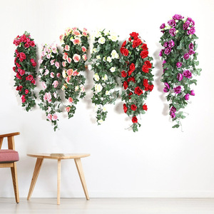 Guirlande murale de roses artificielles Fengmei, fleurs en soie, décoration intérieure, plante verte, art floral, décoration de la maison - Product Image 2