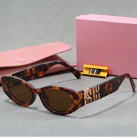 Nouvelles lunettes de soleil œil-de-chat A03SF 2026, monture en acétate, forme ovale, style rétro tendance, logo doré, protection UV400