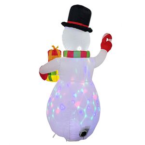 Người tuyết Giáng sinh bơm hơi có đèn LED tích hợp, người tuyết bơm hơi phát sáng trang trí sân vườn ngoài trời cho bữa tiệc Giáng sinh - Product Image 4