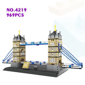 Wange 4219 Tower Bridge-Londres, Inglaterra, Bloques de Construcción de Atracciones Turísticas, Partículas, Juego de Bloques de Construcción de Plástico para Niños y Niñas, Regalo - Product Image 1