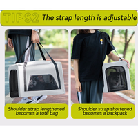 Poussette pliable pour animaux de compagnie JXB Fashion en aluminium à 4 roues, respirante, légère, portable, toutes saisons, pour les voyages et l'usage quotidien