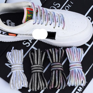 Alta luce bagliore nel buio luminoso fluorescente forma rotonda scintillante Sneakers lacci delle scarpe semicerchio riflettente lacci delle scarpe - Product Image 6