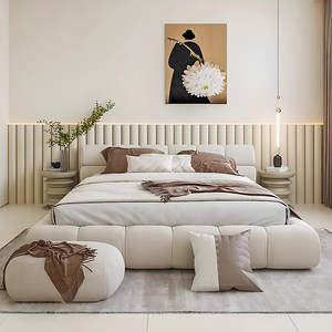 Letto con tecnologia Puff Bed, struttura pneumatica, contenitore, minimalista, moderno, lusso leggero, per camera da letto matrimoniale, famoso su Internet - Product Image 3
