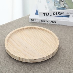 Wooden Armrest Tray <b>Round</b> Clip Tray For <b>Sofa</b> Lazy Folding Plate Bamboo Storage Tray Fruit Platter Simple Style - Product Image 3
