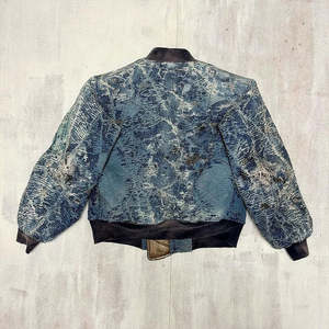 جاكيت دينيم رجالي بتصميم عتيق مع سحاب وغسيل متهالك - Product Image 3