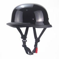 Casque Moto Rétro Classique Allemand de Haute Qualité, Demi-Face Cool pour Hommes, Casque Vintage pour Vélo Électrique et Moto