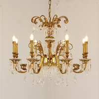 Plafonnier en cristal au design européen contemporain, luminaire décoratif d'intérieur classique, article de luxe, idéal pour une maison