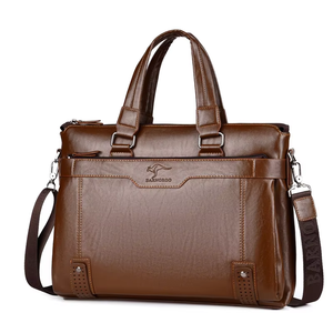 Maletín Horizontal para <span class=keywords><strong>Hombre</strong></span> 2024, Bolso Cruzado de Moda, Bolso de Hombro de Cuero PU, Maletín para Computadora Portátil de 14 Pulgadas - Product Image 1
