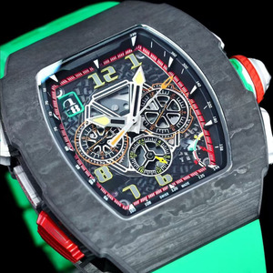 Nuevo cronógrafo deportivo de alta calidad, velocímetro, indicador de fecha, fibra de carbono, reloj de pulsera multifuncional para hombre - Product Image 2