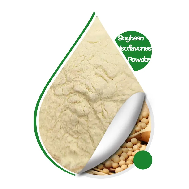 Factory Supply Food Grade Soybean Extract Non-GMO Natural Plant 10% 40% Soybean Extract Isoflavones Powder In Stock