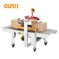 Close Kartonnen Doos Lijmen Verpakking Tape Sealer Continue Band Sealer Zak Machine
