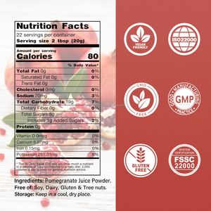 Suplementos Herbales Antioxidantes Naturales en Polvo de Jugo de Granada de Grado Alimenticio, Venta Caliente OEM ODM - Product Image 2