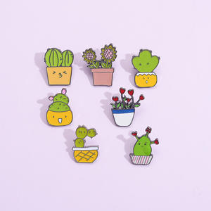 11 Stile Hersteller Bulk Cactus Emaille Pin Lieferant Großhandel Pflanzen Weiche Emaille Anstecknadeln - Product Image 5