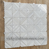 Prix bon marché Marbre Mosaïque Art Marbre Incrustation Plancher Conception Jet D'eau Médaillon Mosaïque Motif