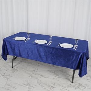 Mantel de terciopelo rectangular de gran tamaño negro champán al por mayor cubierta de lujo para eventos mesa de cena formal de 156 pulgadas - Product Image 5