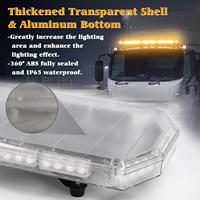Shinemien 88 Hochintensive LED Amber-Weiß Stroboskop-Lichtleiste Notfall-Warnleuchte Blinklicht 48 Zoll 5000 Lumen 12V/24V CE/FCC