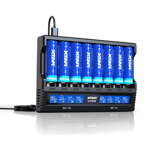 XTAR VC8S 8 canali 18650 celle 21700 vera capacità Tester 8 slot batterie ricaricabili agli ioni di <span class=keywords><strong>litio</strong></span> caricabatterie veloce - Product Image 1