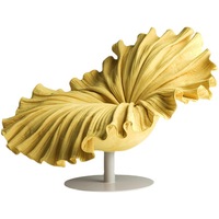 Fauteuil pivotant design moderne en fibre de verre, motif pétale de lotus, pour une personne, multi-usage, pour salon, design floral, pour la maison