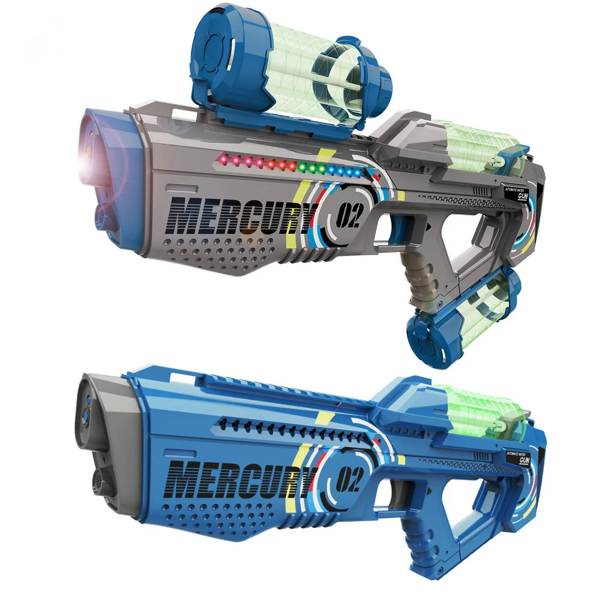 סוללה-מופעל מים אקדח אוטומטי Led מים Blaster אקדח חשמלי מים תותח בריכת ירי צעצועי עם אור עמודת