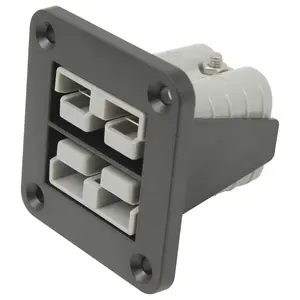 Double Flush Mount Housing 50A Grey Anderson Style Plug Battery Quick Connector