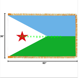 Drapeau national du <span class=keywords><strong>Congo</strong></span> de haute qualité 3x5 pieds, logo personnalisé, drapeau d'intérieur 3x5', best-seller avec franges ornementales dorées - Product Image 3