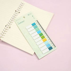 Magnetic Self-Adhesive PET Index Sticker Page Markers Candy-Colored Sticky Note Flags <b>Bookmark</b> Ruler for School Notebook Paper - Product Image 3