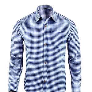 Chemise bavaroise bleue pour homme, style Oktoberfest, en coton de qualité supérieure, du S au 4XL - Product Image 1